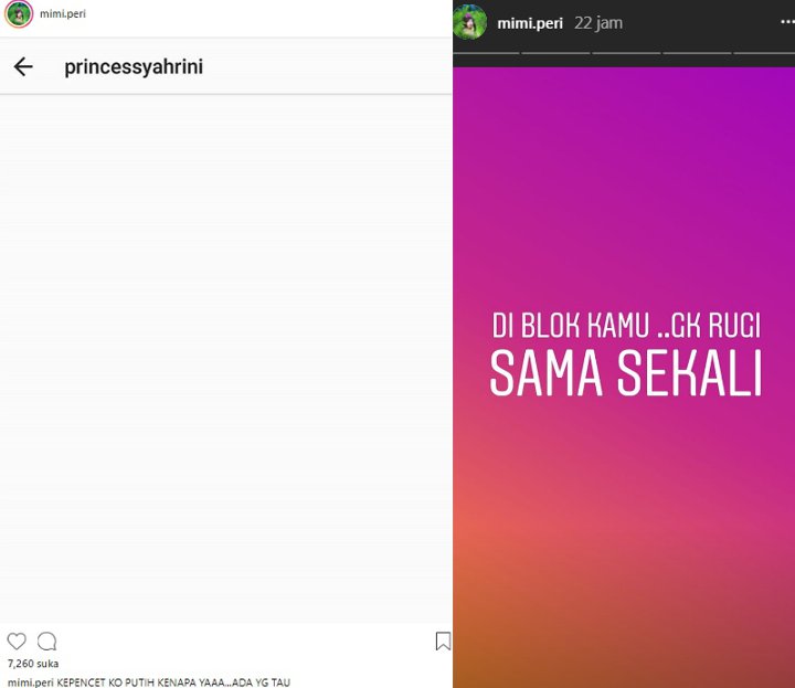 Mimi Peri Diblok Syahrini