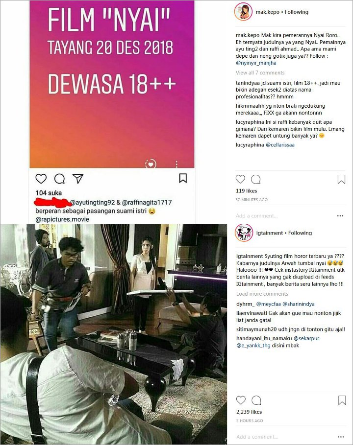 Ayu Ting Ting Dan Raffi Ahmad Akan Berperan Sebagai Suami Istri Di
