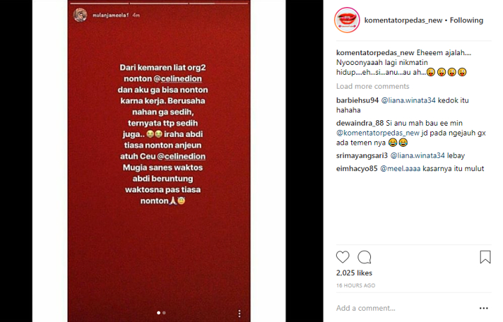 Maia Nonton Konser Celine Dion Pakai Tiket Rp 25 Juta 