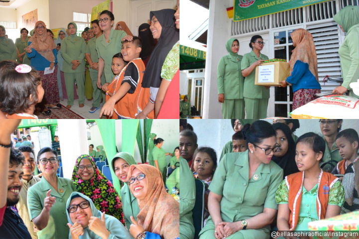 Bella Saphira Bakti Sosial Bareng Ibu-Ibu Persit