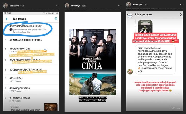 Tayang Perdana, Andi Arsyil Senang \'Semua Indah karena Cinta\' Disambut Positif