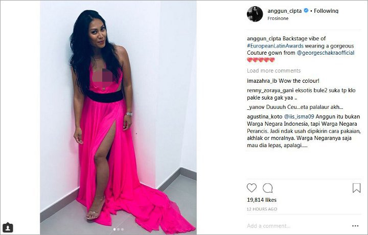 Anggun Kena Kritik Netter Soal Gaun Seksi
