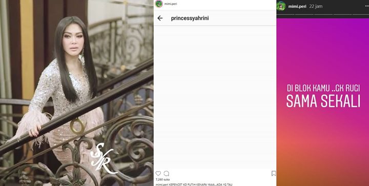 Syahrini Ketahuan Blokir Akun Instagram Mimi Peri