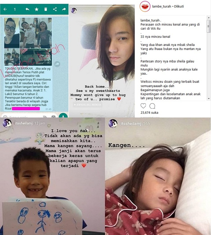 Anak Sheila Marcia Dibawa Mantan Suami