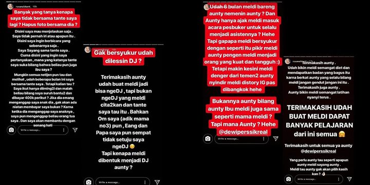 Keponakan Dewi Persik Curhat