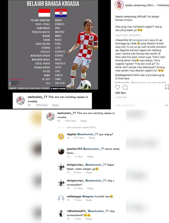 Komentar Netter kepada Marko Simic