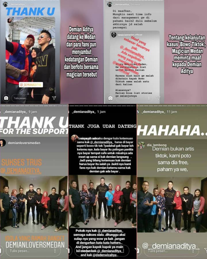 Salah Paham Soal Jumpa Fans Bayar Rp 250 Ribu, Magician Medan Minta Maaf ke Demian