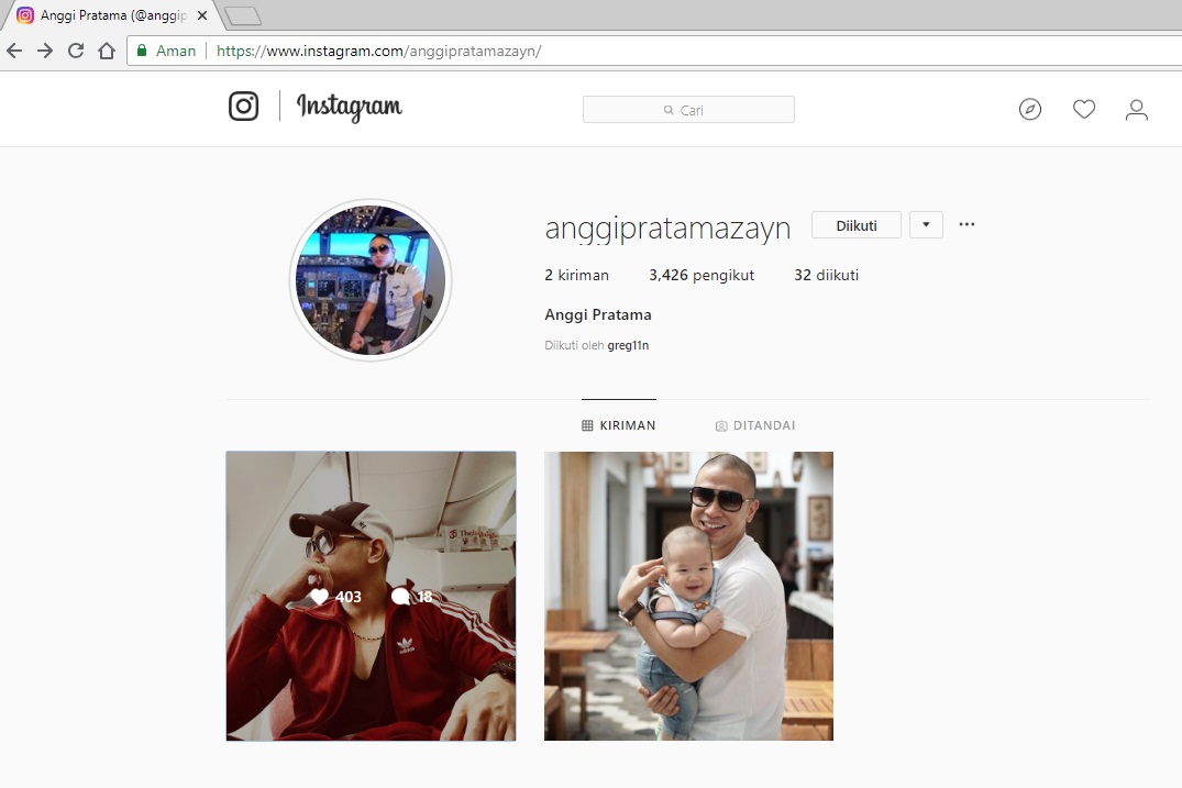 Akun IG Baru Anggi Pratama