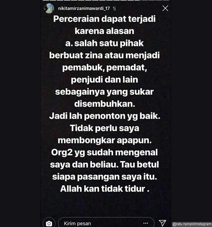 Nikita Mirzani Singgung Dipo Latief?