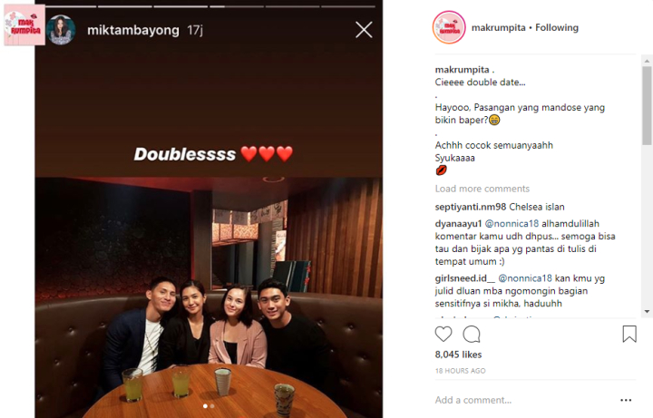 Mikha Tambayong-Chelsea Islan Bawa Pacar Double Date Lagi, Warganet Heboh Bahas Chico Jericho