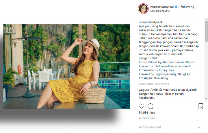 Maia Tulis Pesan Bijak
