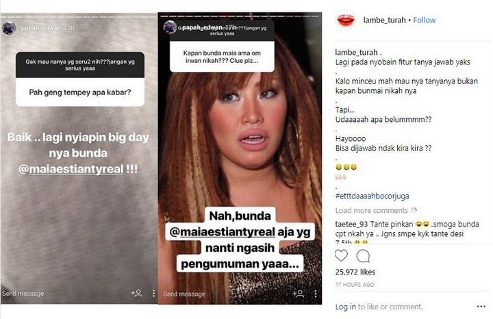 Kabar Nikah Maia dan Irwan
