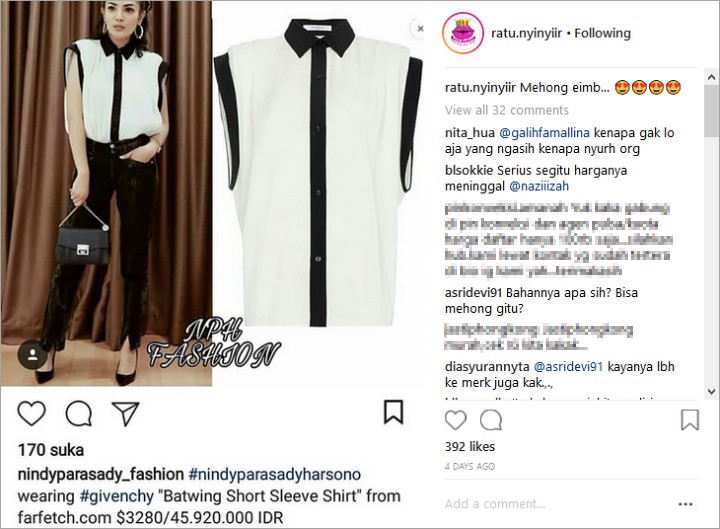 Terlihat Sederhana, Kemeja Nindy Nonton Konser Celine Dion Harganya Fantastis
