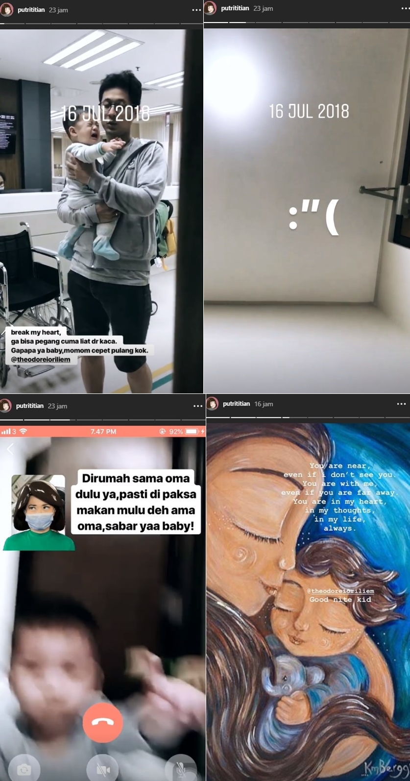 Putri Titian Dirawat di RS