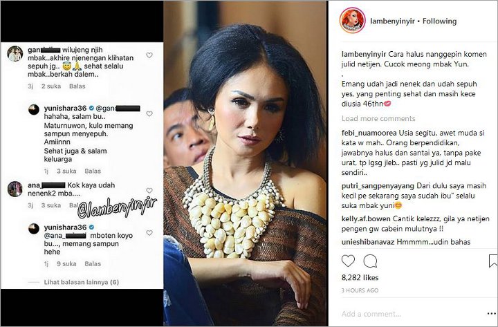 Yuni Shara Disebut Sepuh
