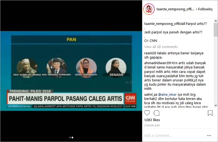 Deretan Artis Caleg 2019