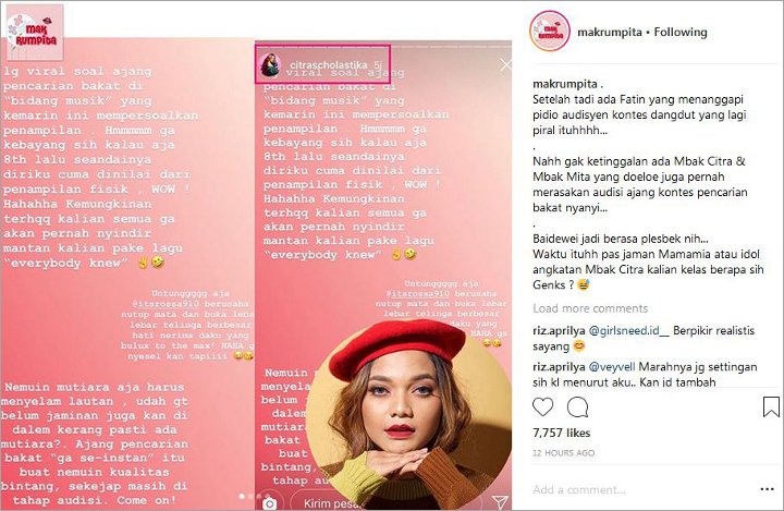Ikut Tanggapi Kritikan Juri \'KDI\', Citra Scholastika Bandingkan dengan Zamannya
