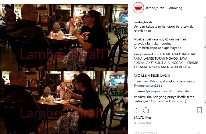 Angel Karamoy Ditemani Pria