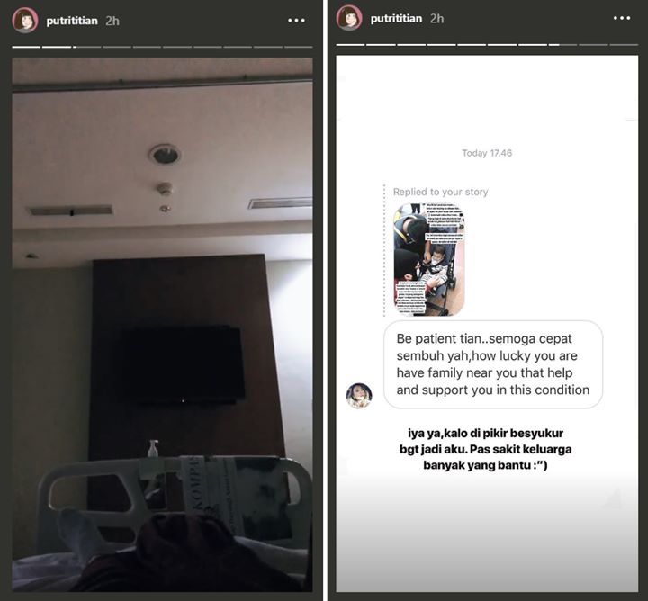 Dirawat di Rumah Sakit, Putri Titian Bersyukur Karena Hal Ini