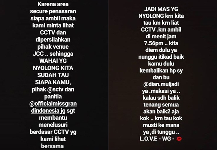 Pelaku Pencuri Ponsel Wulan Guritno