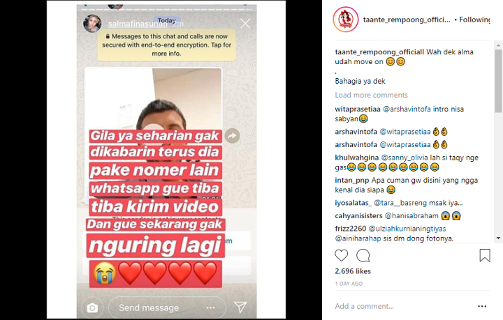 Insta Story Salmafina Sunan