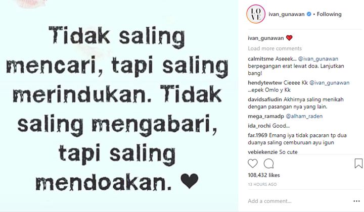 Diisukan Putus, Ivan Gunawan Unggah Kutipan Kode Rindu Faye Malisorn?