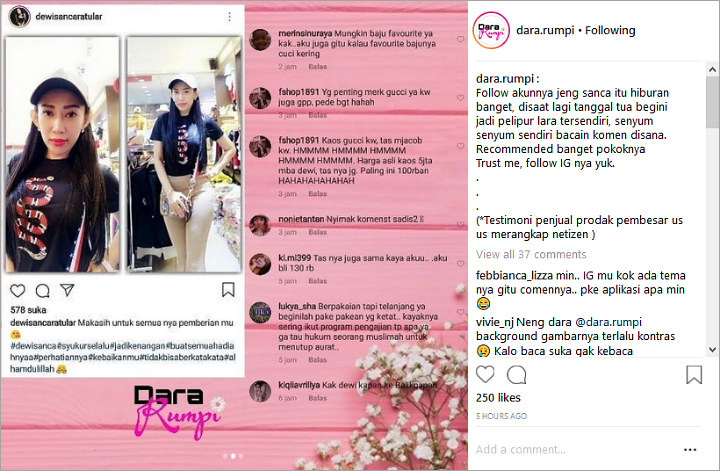 unggah foto cantik dewi sanca malah dituding pakai barang unggah foto cantik dewi sanca malah dituding pakai barang