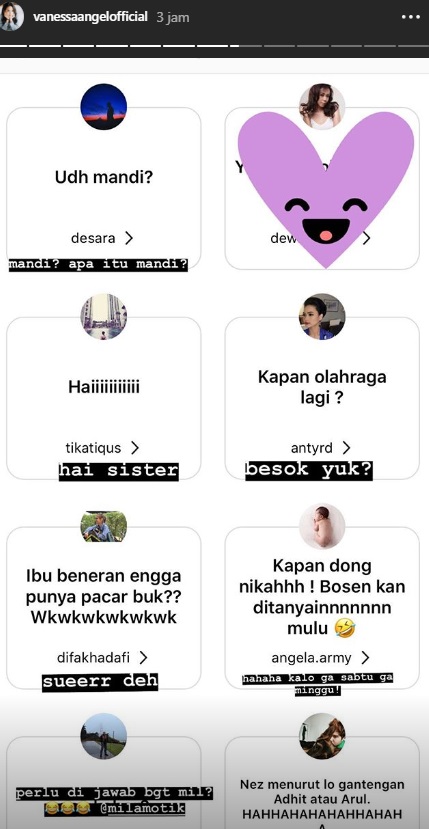 Vanessa Angel sibuk Jawab Pertanyaan netter