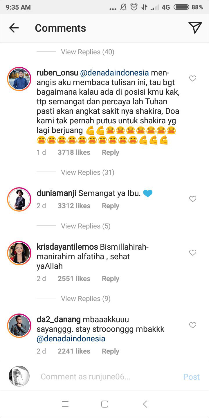 Ruben Onsu Menangis Saat Tahu Kondisi Terbaru Shakira