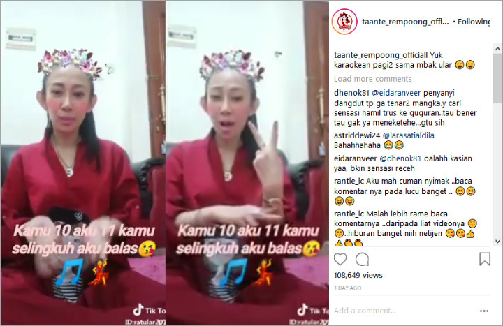 Asyik Main Tik Tok, Wajah Tirus Dewi Sanca Disindir Aneh