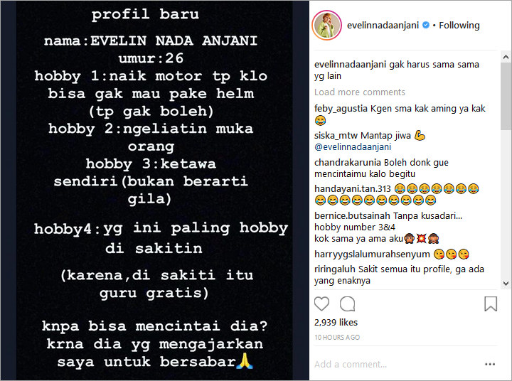 Evelyn Nada Anjani Sebut Hobi Disakiti adalah Guru Gratis, Sindir Aming Mantan Suami?