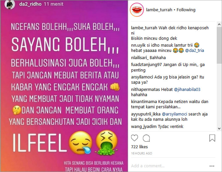 Rizki Ridho Geram Berita Hoax Tersebar, Netter Tanggapi Sinis