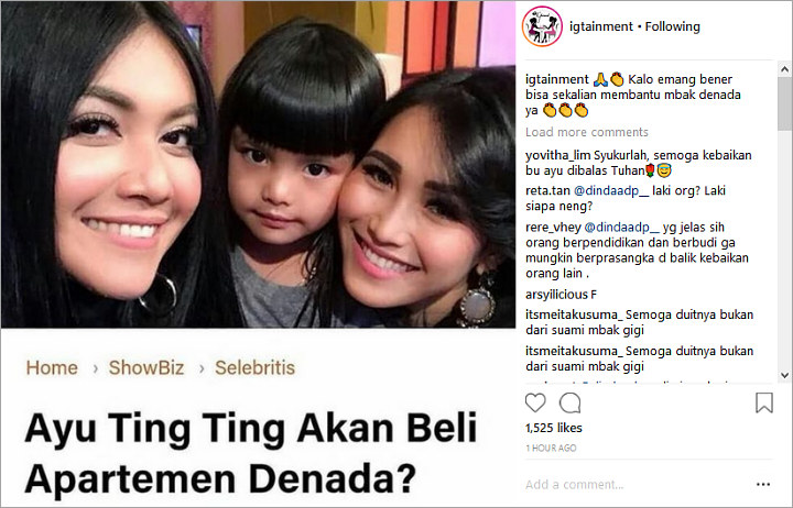 Ayu Ting Ting Dikabarkan Berniat Beli Apartemen Denada, Begini Reaksi Netter