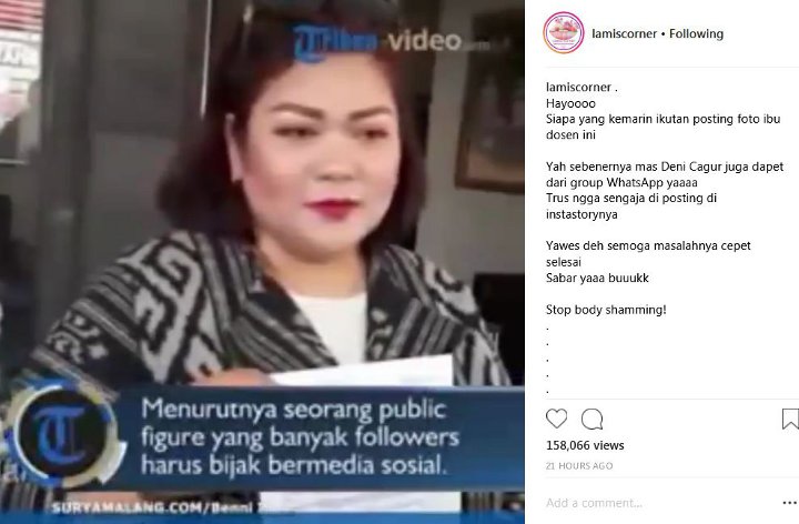 Denny Cagur Dituding Melecehkan Dosen