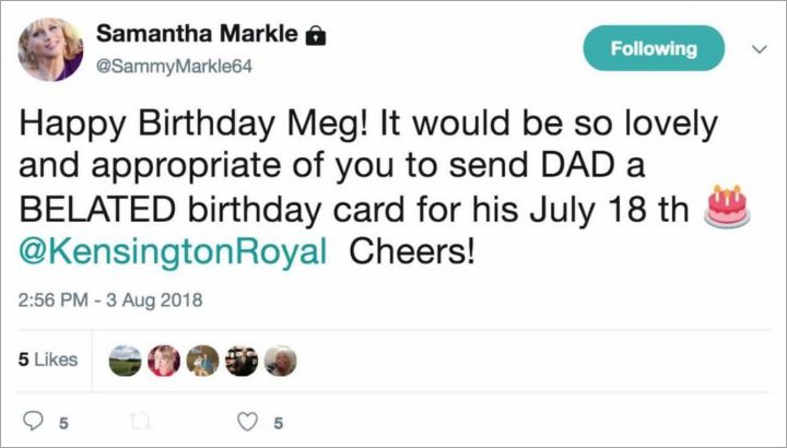 Samantha Markle beri sindiran pada Meghan