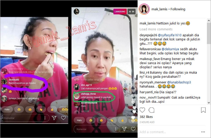 Sapa Penggemar Lewat Live Instagram, \'Wajah Asli\' Dewi Sanca Jadi Bahasan Netter