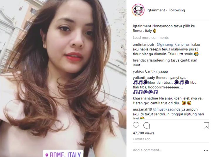 Tasya Kamila Bulan Madu ke Eropa