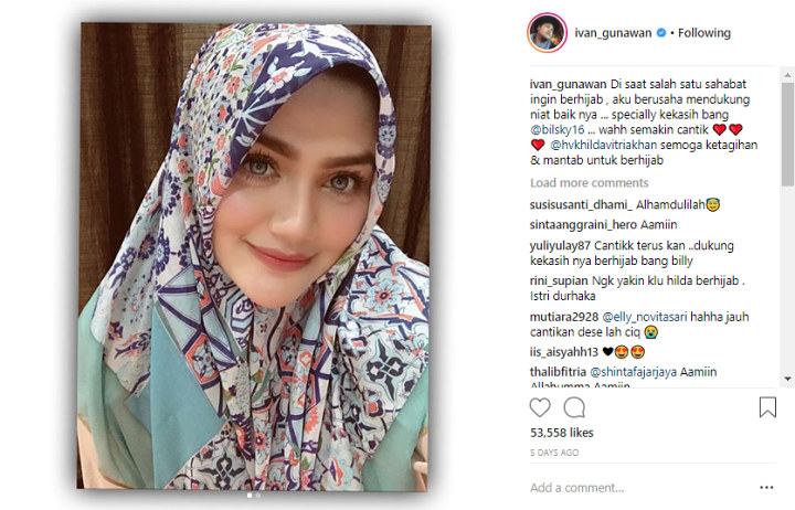 Billy Syahputra dan Ivan Gunawan Dukung Hilda Vitria Berhijab