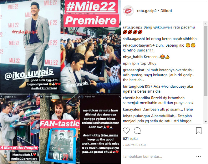Iko Uwais Diserbu Fans di Gala Premier Film \'Mile 22\' di Amerika, Audy Terharu