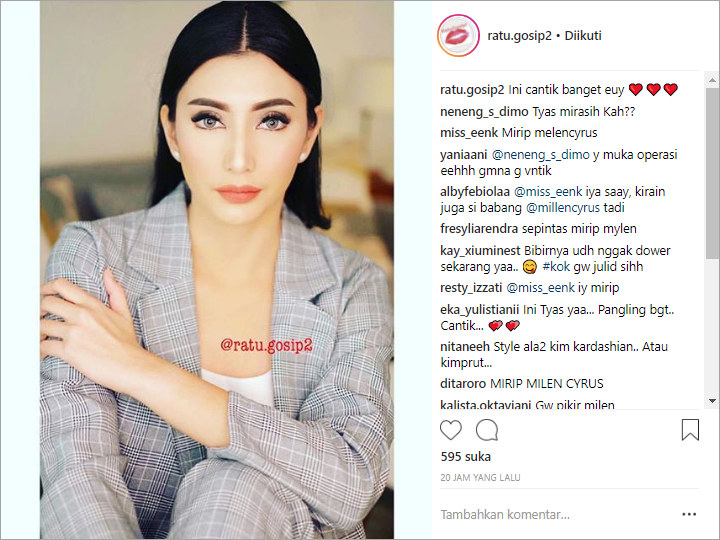 Tampil Cantik di Foto Ini, Tyas Mirasih Malah Disebut Mirip Millendaru