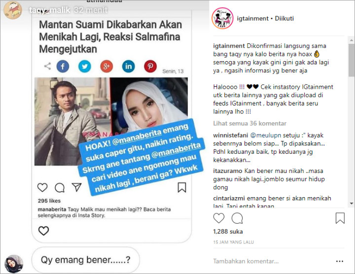 Tak Terima Diberitakan Bakal Nikah Lagi, Taqy Malik Tegur Media