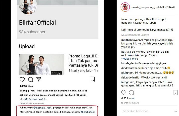 Ruben Onsu Sindir Ely Sugigi