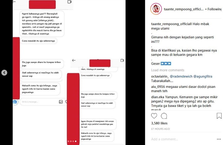 DM Netter Soal Mega Utami dan Pegawai Tamah Hiburan di Bandung