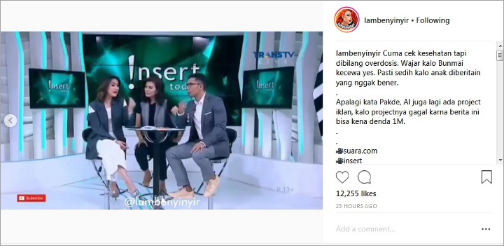 Beri Komentar Nyinyir Soal Isu Al Ghazali Overdosis, Astri Tiar Kena Tegur Netter