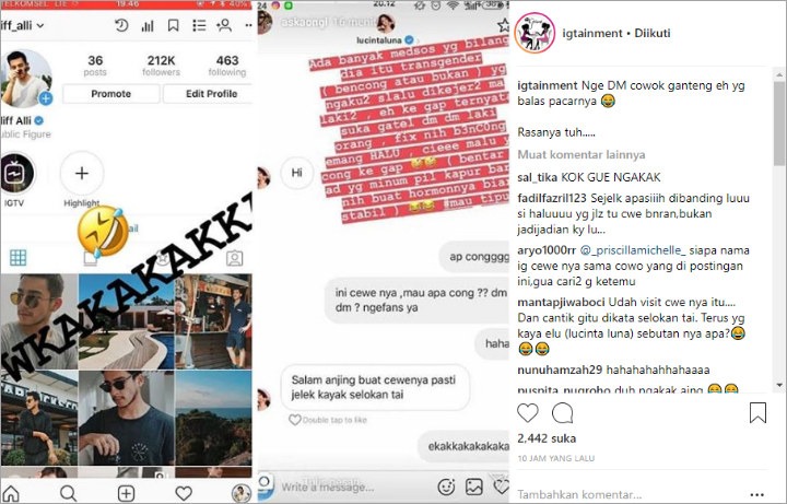 Lucinta Luna DM Adik Miller Khan