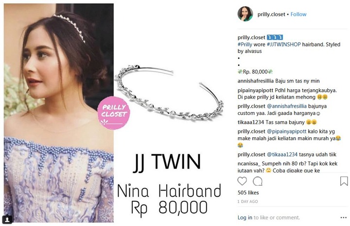 Prilly Pakai Bando Murah