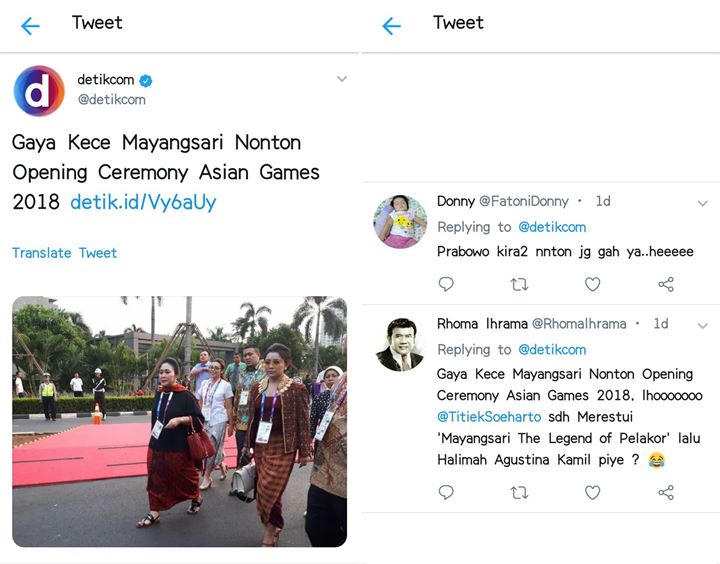 Mayangsari di Opening Asian Games 2018