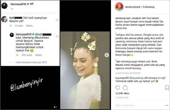 Rossa Ditanya Soal Lipsync