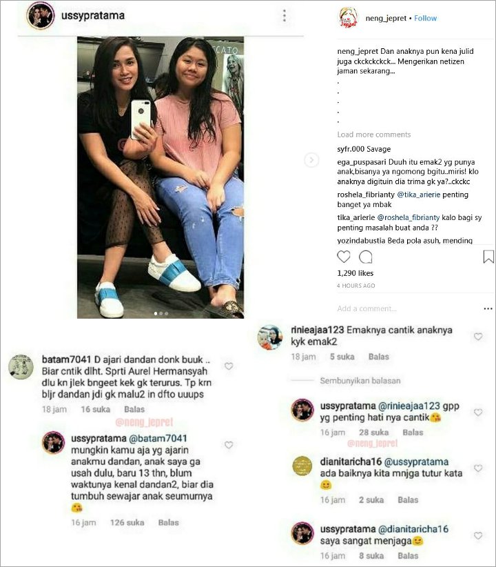 Ussy Sulistiawaty Bela Putrinya