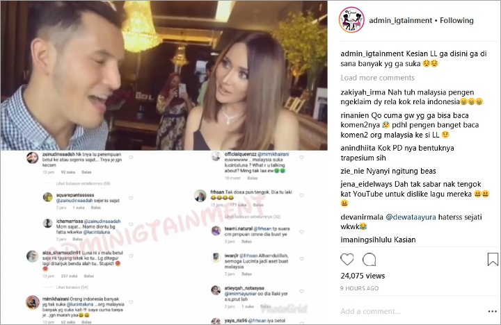 Komentar Netter Malaysia tentang Lucinta Luna